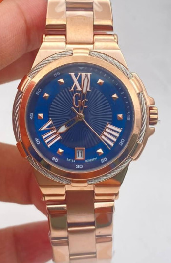 GC CableBijou Full Rose Gold Blue Dial Women&amp;rsquo;s Watch