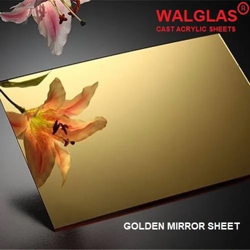 Golden Acrylic Mirror Sheet, Size : 8 X 4 FT, Shape : Rectangular at Rs 50  / Square Feet in Bhilwara