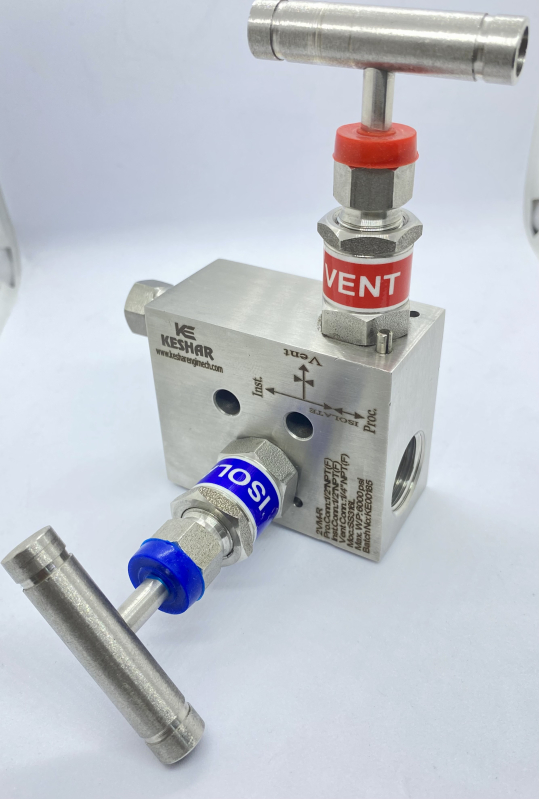 2 Way R Type Manifold Valve, for Industrial, Certification ISI
