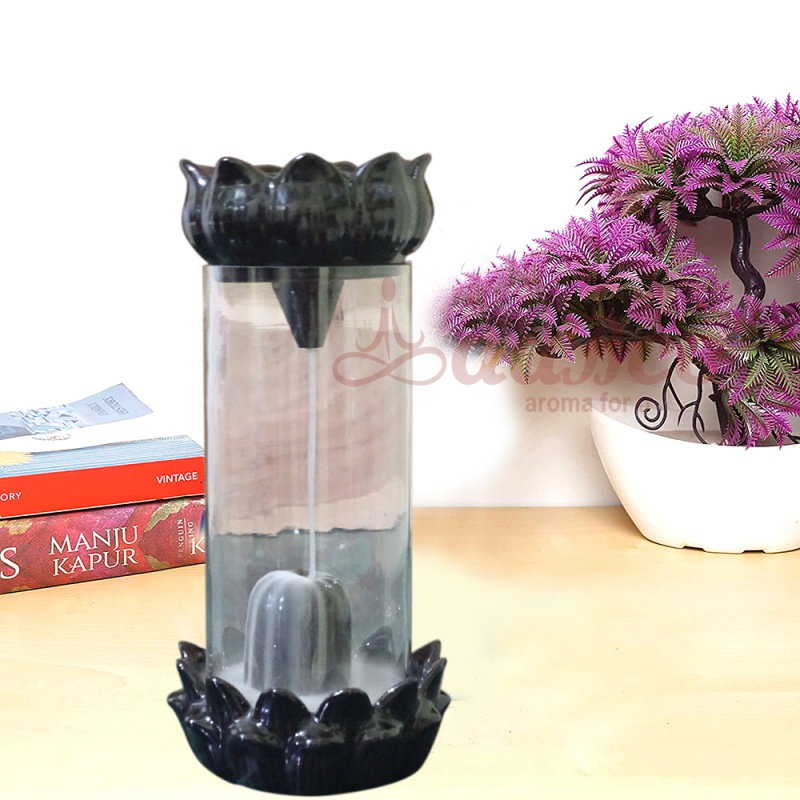 Flower Glass Shiv Ling Back Flow Smoke Fountain