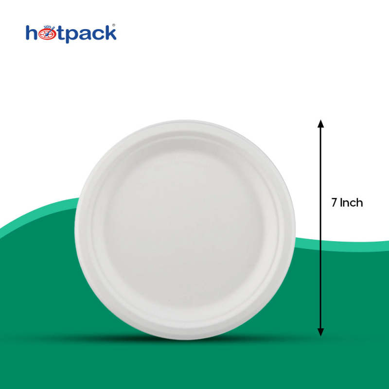 1000 Pieces Biodegradable 7 Inch Round Plate at Rs 3,270 / CTN in ...