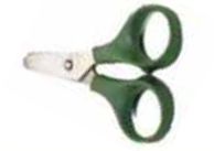 Silver Stainless Steel Green Handle Scissor, for Hospital, Size : 4 Inch