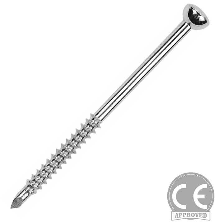 Stainless Steel 4.5mm Malleolar Screw, Color : Silver