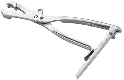 Stainless Steel Lambotte Bone Holding Forceps, Color : Silver