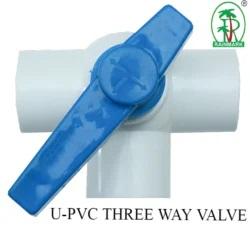 White U-PVC THREE WAY VALVE