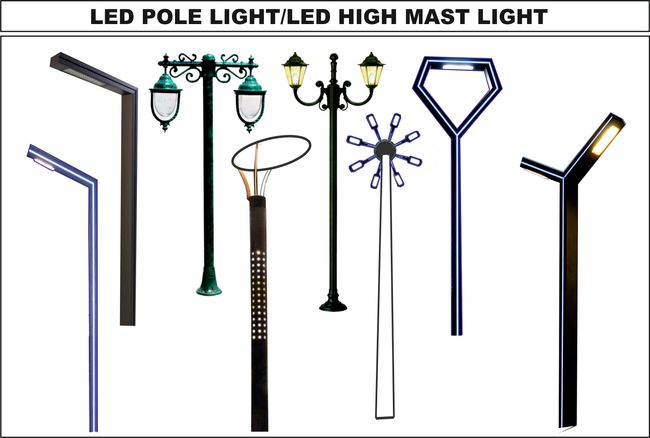Aluminum Casting Led Pole Light, For Garden, Hotel, Mall, Malls, Market, Office, Restaurant, Resorts / Streets