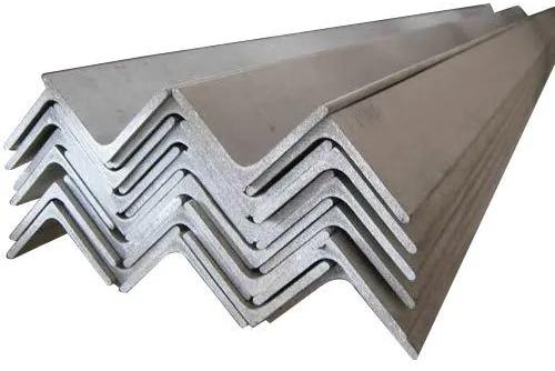Silver V Shape Mild Steel Angle, for Industrial