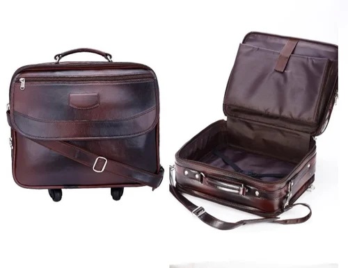 Kayceeplastics Plain Leatherette Trolley Bag, for Luggage