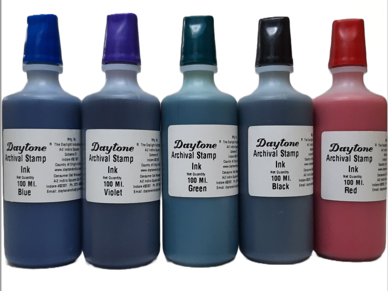 Daytone Archival Stamp Ink, Packaging Type : Plastic Bottle