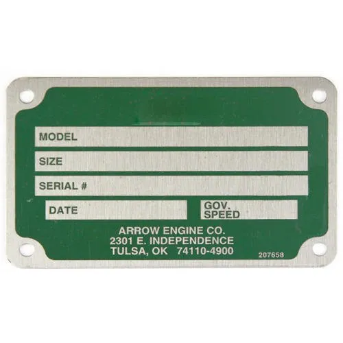 Aluminium Anodised Name Plate, For Industrial, Color : Silver at Rs 1. ...