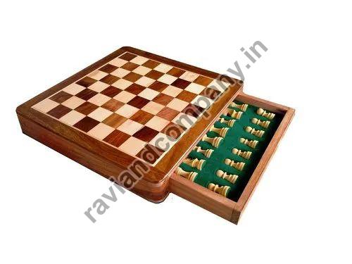 Wooden Chess Storage Box