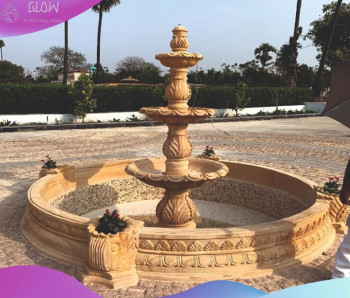 Antique Round Sandstone Fountain, for Garden