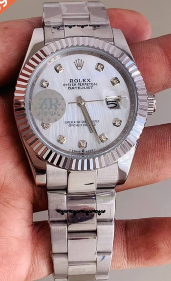 Rolex Date just White Dial Swiss Automatic Watch
