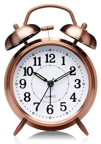 Copper Alarm Clock, Shape : Round