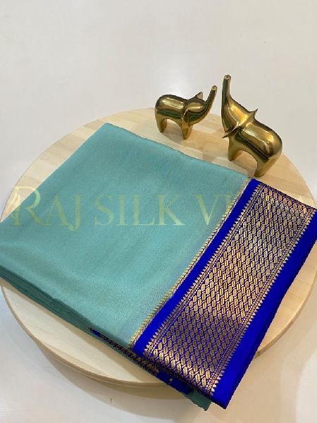 Mysore Silk Saree / Ksic Mark, For Dry Cleaning, Technics : Embroidery Work, Woven