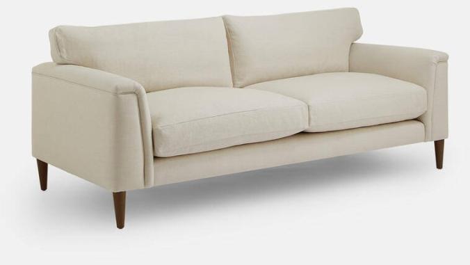 Velvet Foam Soft Wooden Fabric Vassio 2 Seater Sofa, For Home, Hotel, Office