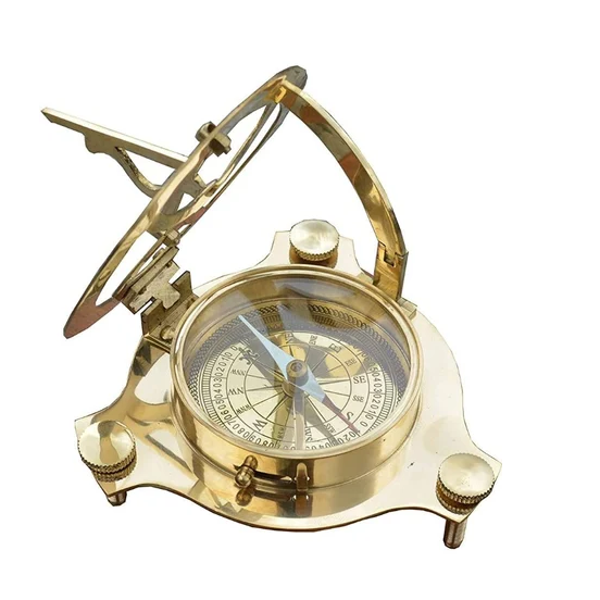 Golden Brass sundial compass, Packaging Type : Box at Rs 1,200 / Piece ...