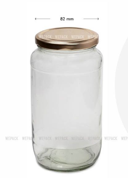 Clear 1000ml Round Glass Jar For Jam Caviar Pattern Plain At Rs 7 Piece In Siliguri