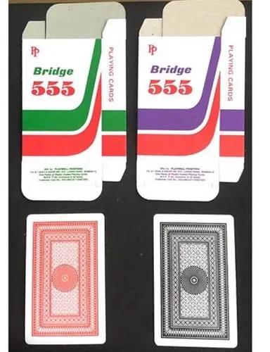 Bridge 555 Printed Paper Playing Cards, Size : 57x 89 MM