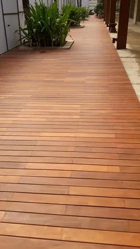 Plain Wooden IPE Deck Wood Flooring, Feature : High Strength