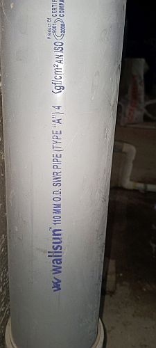 Round Rigid PVC Pipe, for Plumbing, Color : Grey