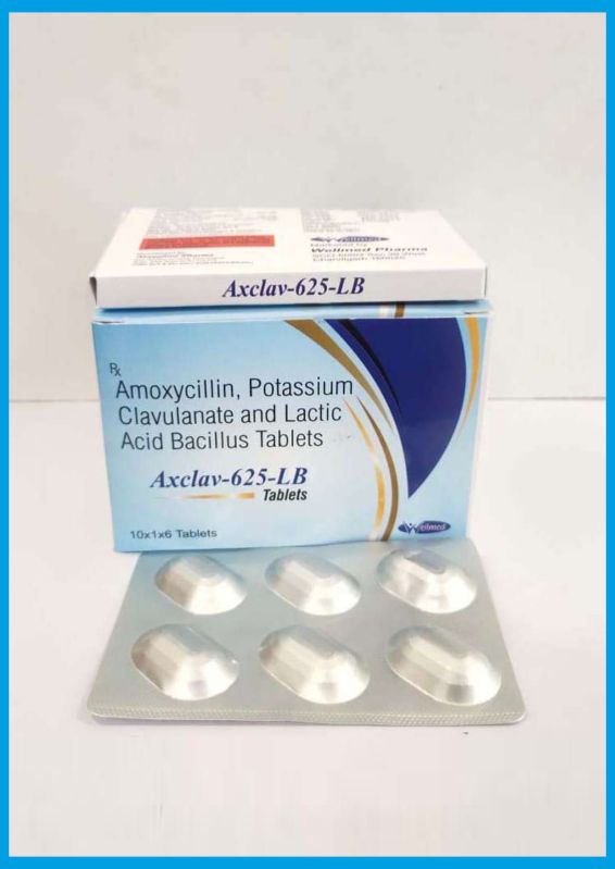 Amoxicillin 500 mg with Potassium clavulanic 125 mg +Lactic  bacillus Tablet