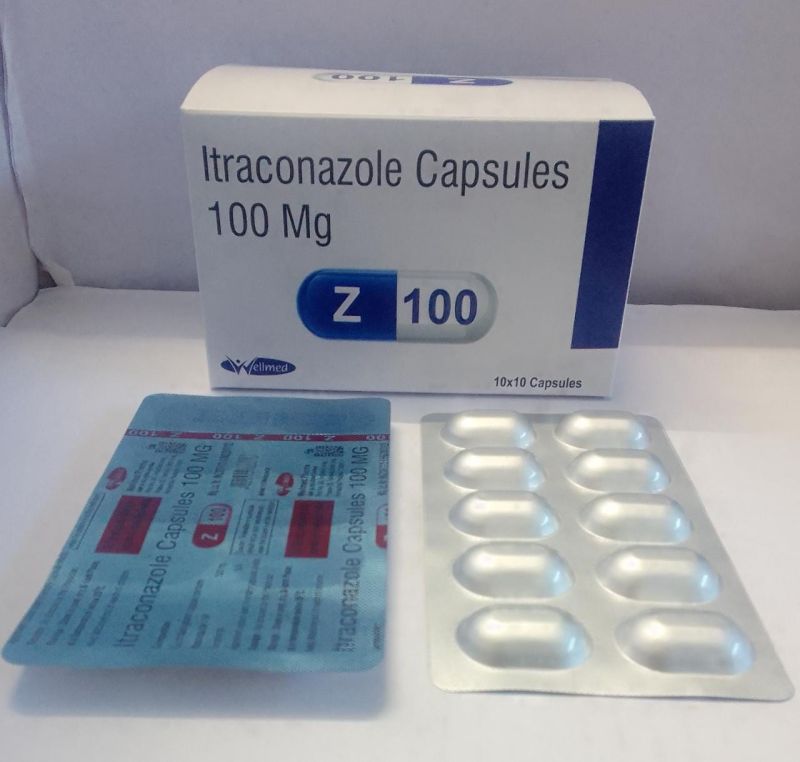 Itraconazole Capsules 100mg, Packaging Type : 10x10