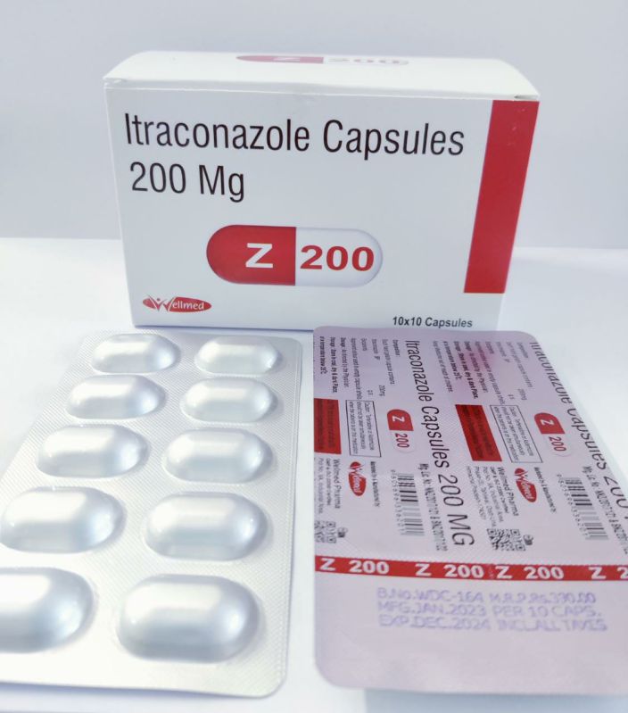 Itraconazole Capsules 200mg, Packaging Type : 10x10