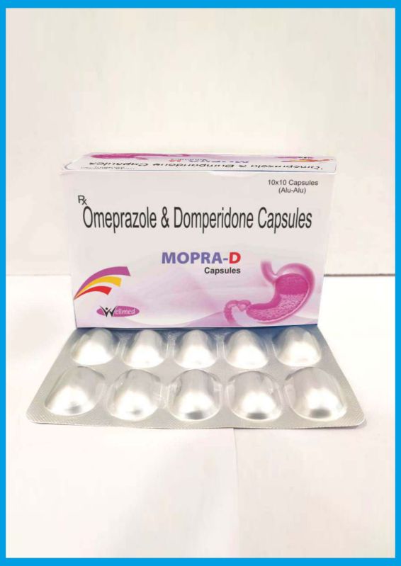 Omeprazole DOMPERIDONE CAPSULE, Packaging Size : 10x10 Alu Alu