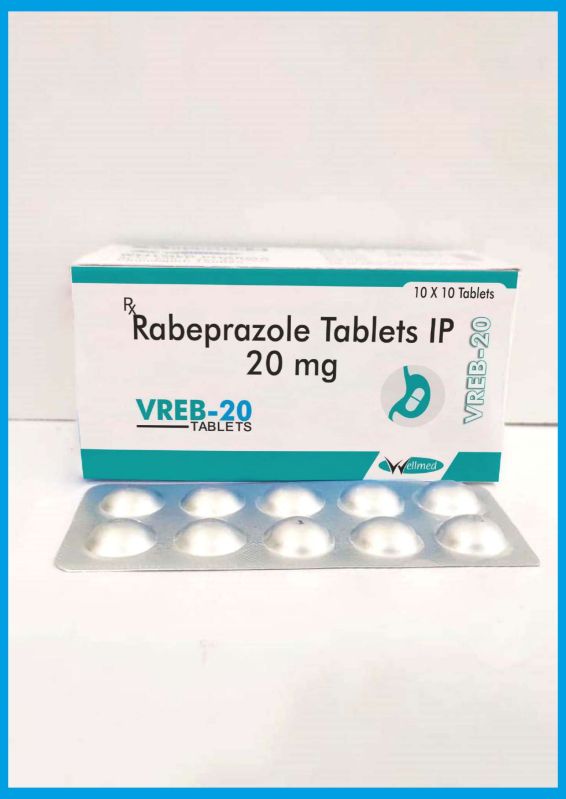 Rabeprazole Sodium IP 20 mg., Pack Size : 10x10 Alu Alu