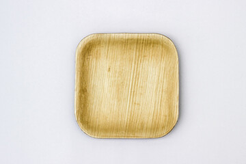 Brown Square Wood Areca Leaf Plate