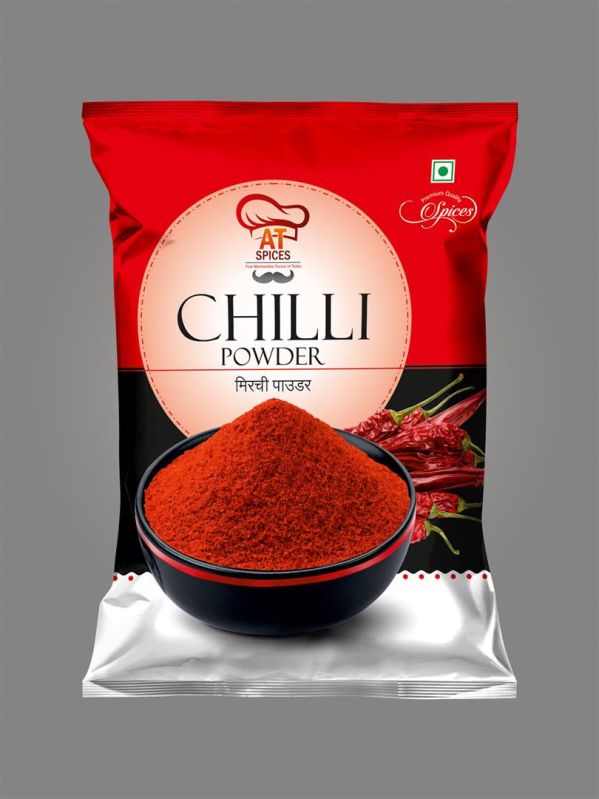 AT SPICES Organic dry red chilli powder, Packaging Type : Plastic Packet