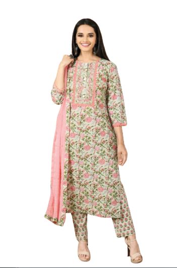 Ladies Cotton Printed Suit