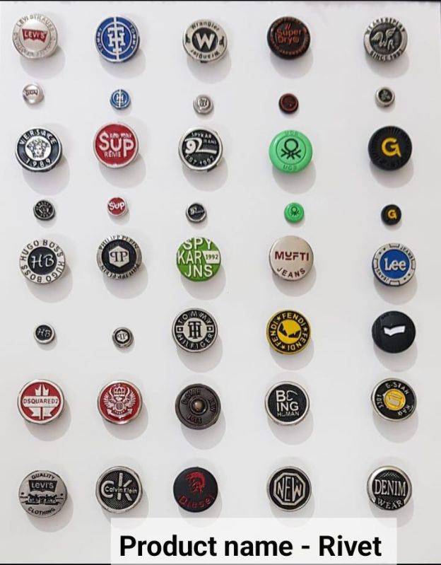 Polished Brass Metal Rivet, for Fittngs Use, Garments, Feature Fine