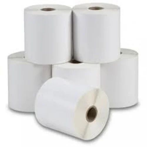 Plain White Polyester Label, for Garment Industry, Bags, Shoes, Roll Length : 20-200m