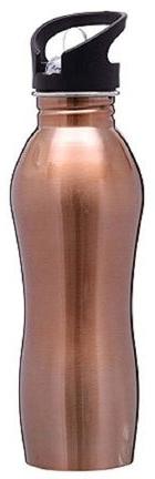Plain Copper Sipper Water Bottle, Packaging Type : Paper Box