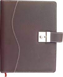Brown Leather Diary With Lock, for Gifting, Personal, Size : Large, Medium, Small