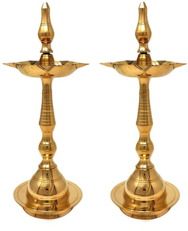 Polished Brass Kerala Diya Stand, Feature : Fine Finishing