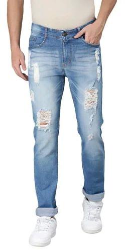 Denim Mens Faded Jeans, For Skin Friendly, Impeccable Finish, Easily Washable, Occasion (style Type) : Casual Wear