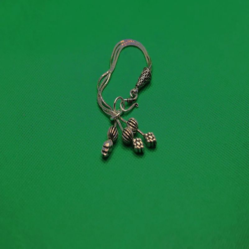 Multi-Chain Chitai Free Round Beads Silver Bracelet