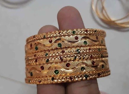 Polished imitation gold bangles, Certification : ISI Certified