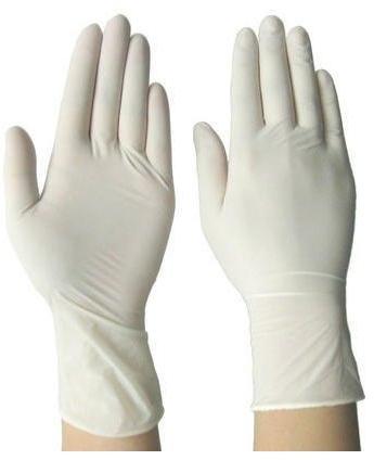 Creamy Vinyl Gloves, For Hospital, Laboratory, Size : M