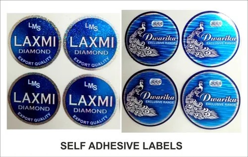 Printed Paper Self Adhesive Labels, Packaging Type : Roll