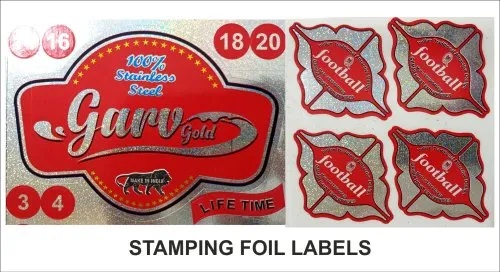 Printed Paper Stamping Foil Labels, Packaging Type : Roll