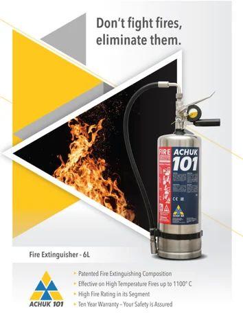 Stainless Steel Achuk 101 Fire Extinguisher, Capacity : 6 Kg