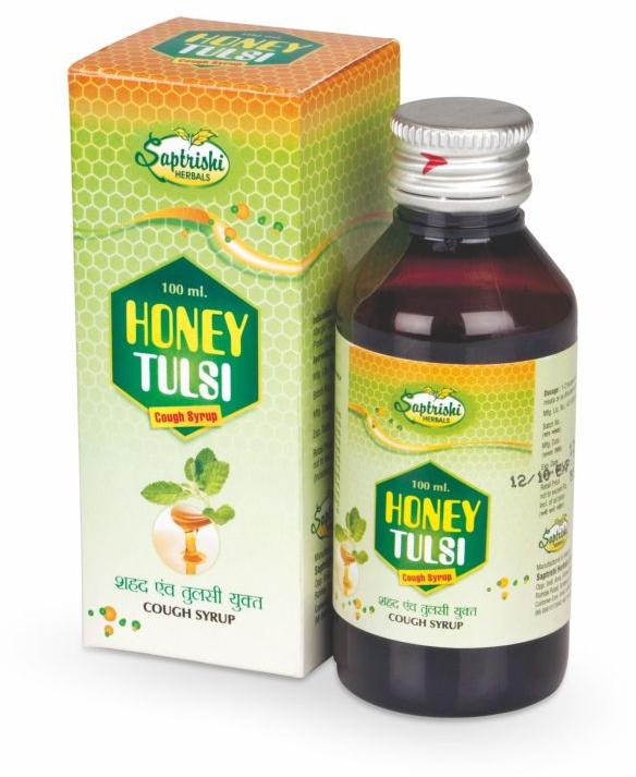Liquid Saptrishi Honey Tulsi Cough Syrup