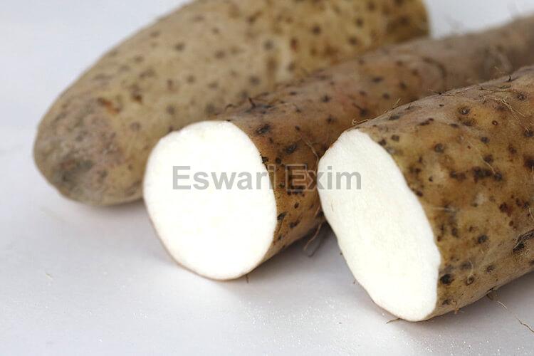 Brown Natural Domestic Yam, for Cooking, Shape : Bulb