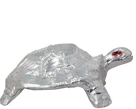 Twg Handicraft Silver Aluminium Turtle Statue, For Interior Decor, Home, Hotels