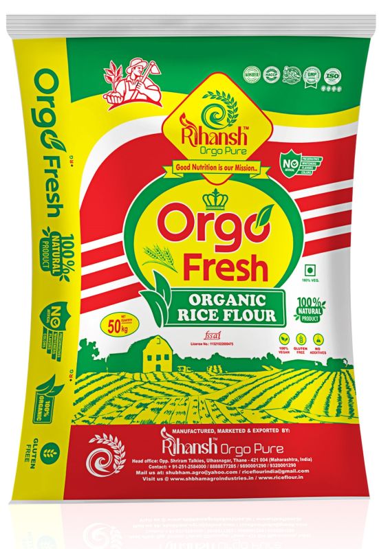 Soft Organic Orgo Fresh Rice Flour, for Cooking, Food, Human