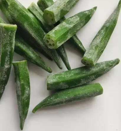 Green Common Frozen Ladyfinger, For Human Consumption, Packaging Type : Plastic Packet